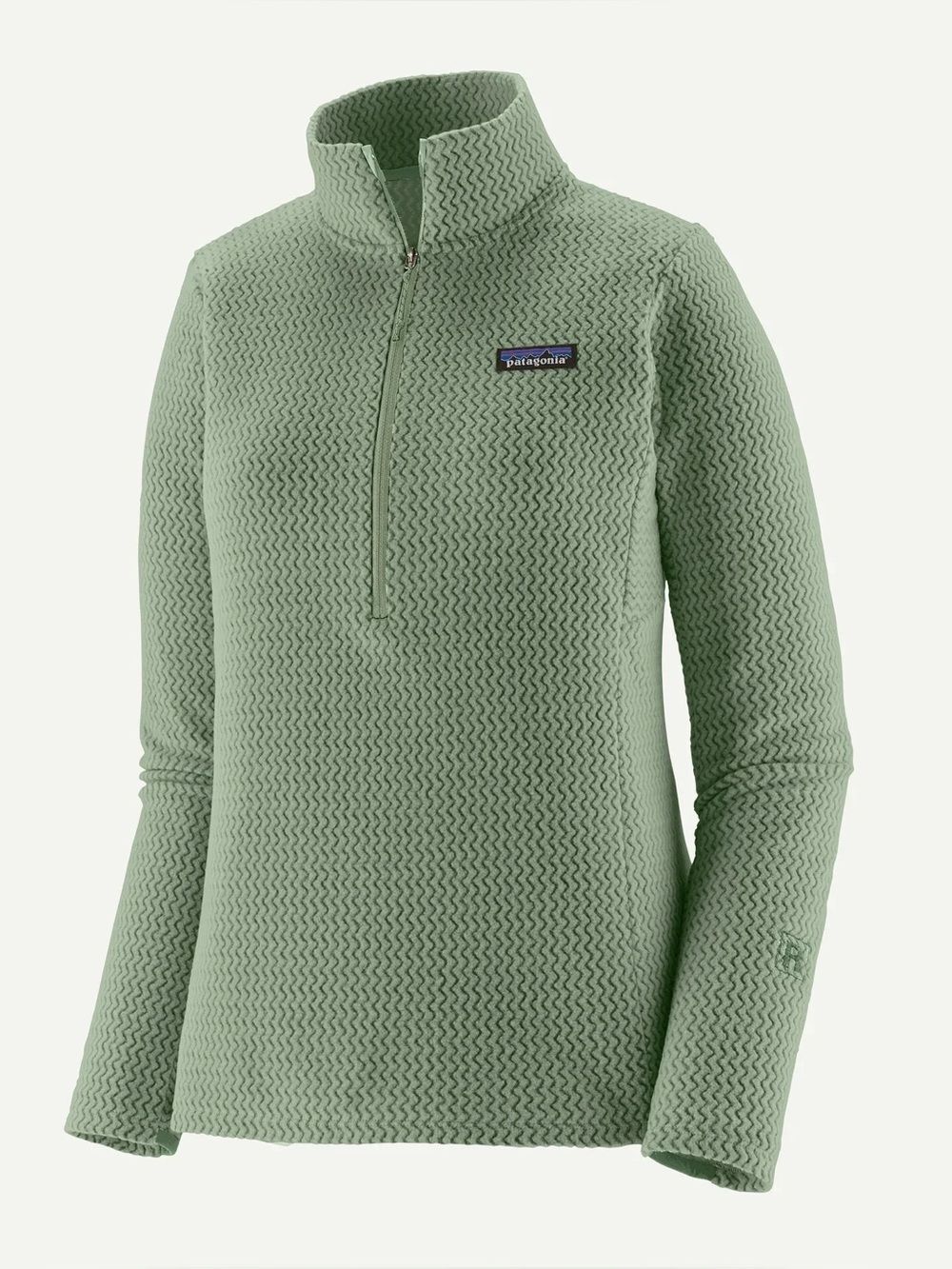 Patagonia R1® Air Zip-Neck Half-Zip Knit Pullover in Ellwood Green